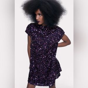 Zara Sequin Dress Medium
